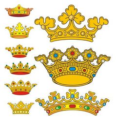 British heraldic crowns Royalty Free Vector Image