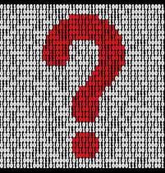Binary code question mark Royalty Free Vector Image