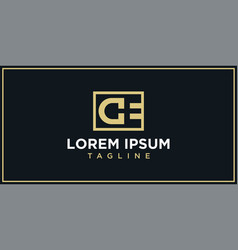 Ic negative space logo Royalty Free Vector Image