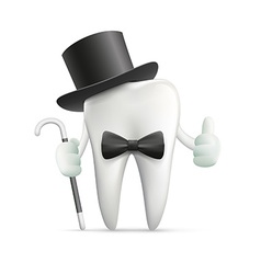Three healthy human tooth Royalty Free Vector Image
