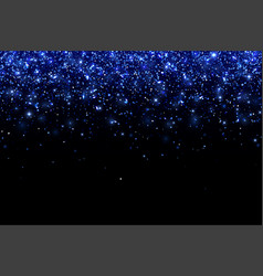 Green blue falling particles with glow lights Vector Image