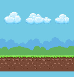 Pixel game background Royalty Free Vector Image