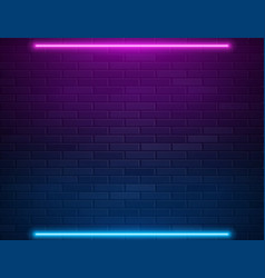 Retro abstract blue and purple neon lights Vector Image