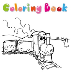 Set of train cartoon train travel with kids Vector Image