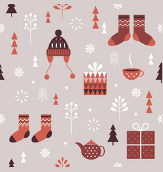 Winter knitted nordic pattern Royalty Free Vector Image