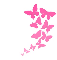 Transparent butterflies frame Royalty Free Vector Image