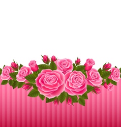 Border roses Royalty Free Vector Image - VectorStock