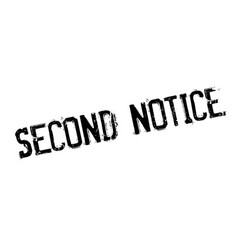 Second notice rubber stamp Royalty Free Vector Image