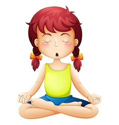 A girl doing yoga Royalty Free Vector Image - VectorStock