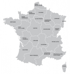 Map france with name labels Royalty Free Vector Image