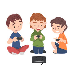 Little computer gamer Royalty Free Vector Image