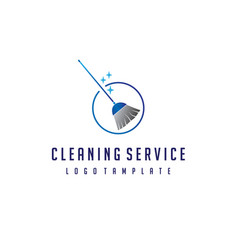 Flat design logo for cleaning service Royalty Free Vector