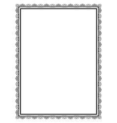 Simple black ornamental decorative frame Vector Image