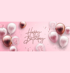 Birthday elegant greeting card or banner Vector Image
