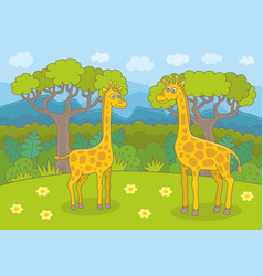 Cartoon giraffe a cute Royalty Free Vector Image