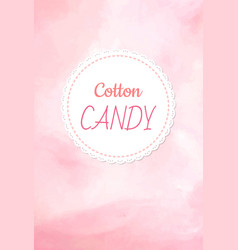 Cute pink cotton candy cartoon Royalty Free Vector Image