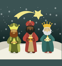 Three wise men Royalty Free Vector Image - VectorStock