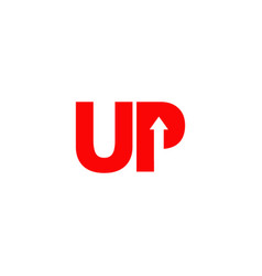 Up text logo icon design template Royalty Free Vector Image