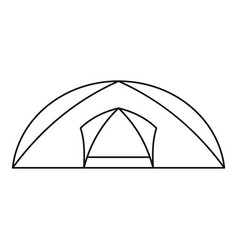 Tourist camping tent icon outline style Royalty Free Vector