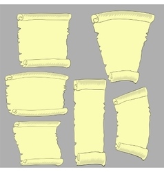 Empty map on tattered old paper flat color design Vector Image