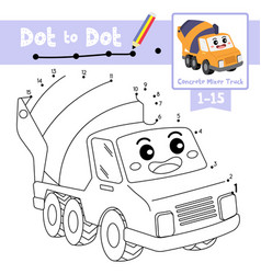 Dot to educational game and coloring book Vector Image