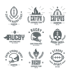 College rugby team badges Royalty Free Vector Image