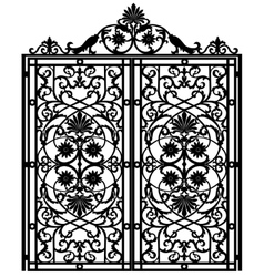 Forged iron gate Royalty Free Vector Image - VectorStock