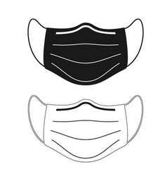 Face protection mask set stylish medical Vector Image