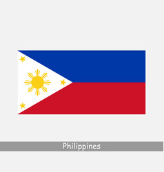 Waving philippines flag isolated on a white Vector Image