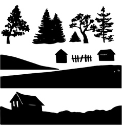 Farm Landscape Silhouette Vector Images (over 5,700)