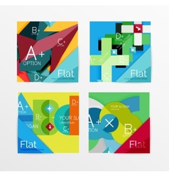 Flat design square shape infographic banner Vector Image