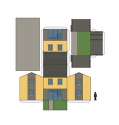 Paper model of amobilhome Royalty Free Vector Image