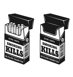 Pack cigarettes Royalty Free Vector Image - VectorStock