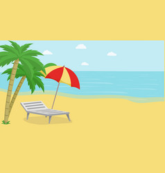 Summer cartoon seascape landscape Royalty Free Vector Image