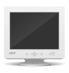 Old computer monitor crt monitor hand drawn Vector Image