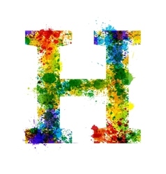Color Paint Splashes Gradient Font Royalty Free Vector Image