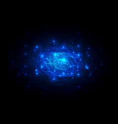 Abstract blue light circuit background technology Vector Image