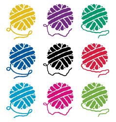 Yarn balls and sewing equipment Royalty Free Vector Image