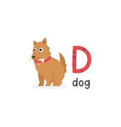 D is for dog Royalty Free Vector Image - VectorStock