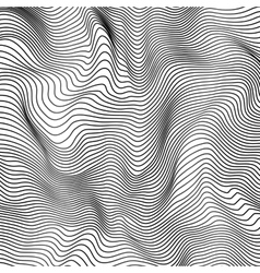 Abstract black and white wavy greed background Vector Image