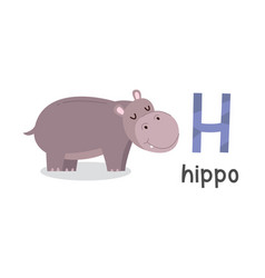 Cute hippo cartoon Royalty Free Vector Image - VectorStock