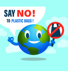 No plastic ecological environmental pollution Vector Image