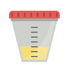 Cartoon container sample laboratory icon Vector Image