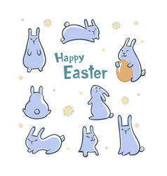 Cute Hare Family Royalty Free Vector Image - Vectorstock