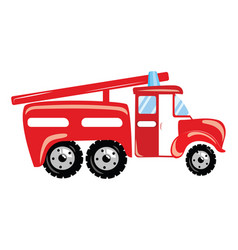 Cute cartoon kid of firefighter Royalty Free Vector Image