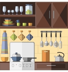 Set kitchen items Royalty Free Vector Image - VectorStock