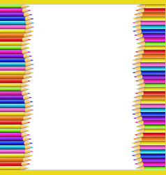 Double frame made of vertical rows colored wooden Vector Image