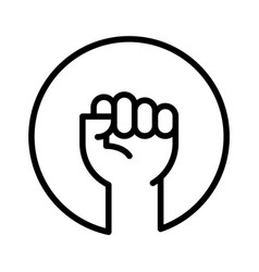 Hand fist logo design Royalty Free Vector Image