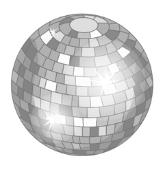 Silver disco ball letters Royalty Free Vector Image