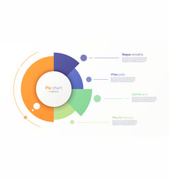 Pie chart circle infographic templates Royalty Free Vector